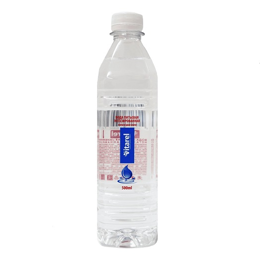 Питьевая вода без газа Vitarel 0,5л. Упаковка 24 шт.
