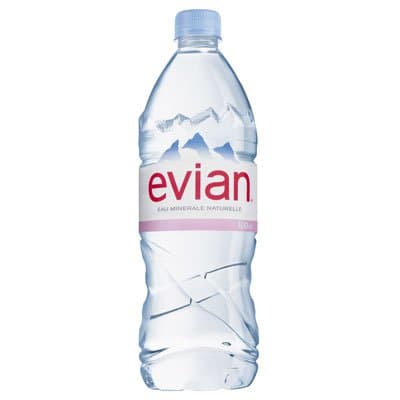 Минеральная вода без газа "Evian/Эвиан" 1 л. пэт. Упаковка 6 шт.
