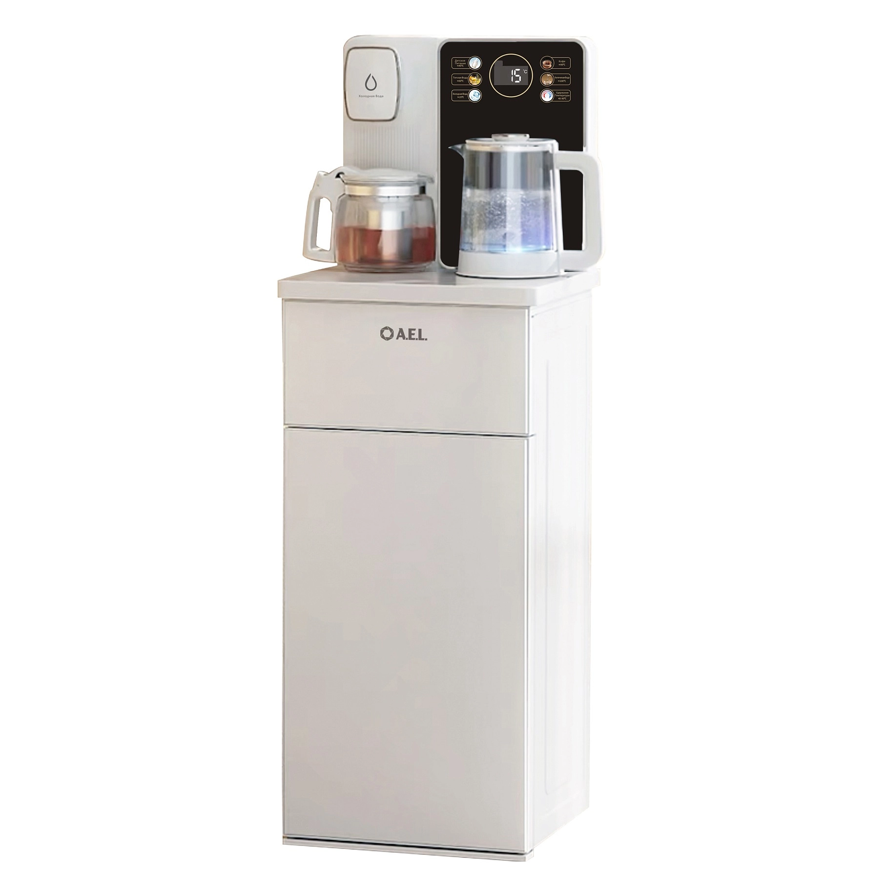Кулер с чайным столиком Тиабар AEL TB83a-LD white от магазина Одежда+