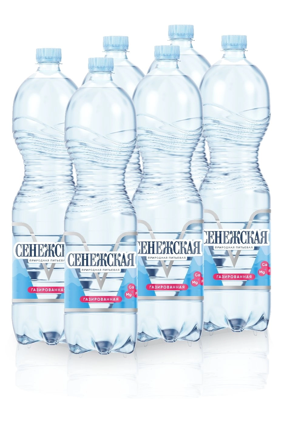 Минеральная вода Сенежская Газированная 1,5 литров, 6 шт.